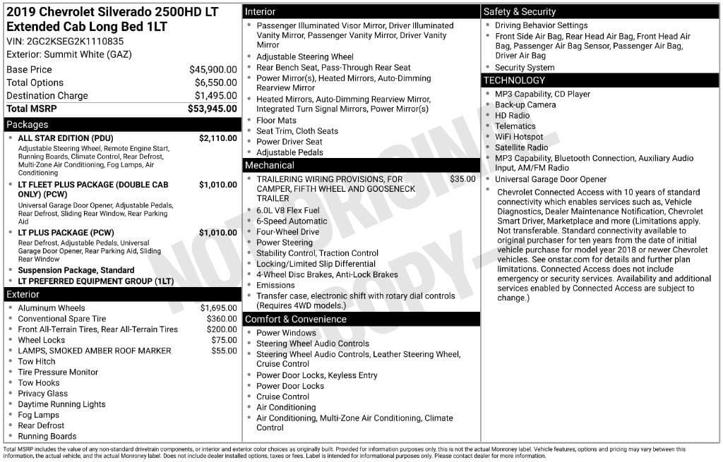2019 Chevrolet Silverado 2500HD LT — photo 1 of 5