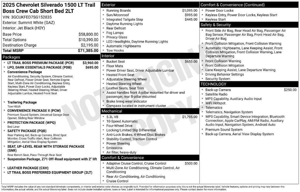 2025 Chevrolet Silverado 1500 LT Trail Boss — photo 1 of 5