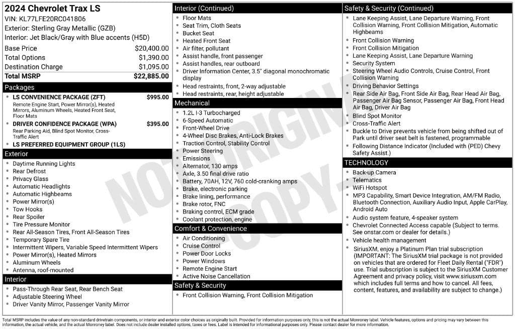 2024 Chevrolet Trax LS — photo 1 of 5