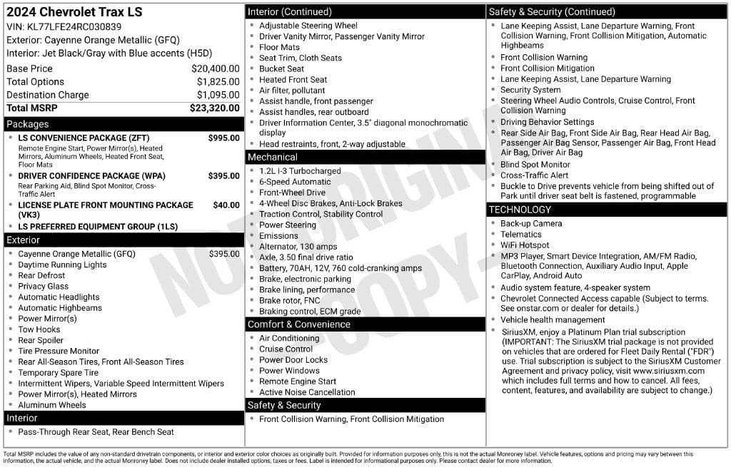 2024 Chevrolet Trax LS — photo 1 of 5