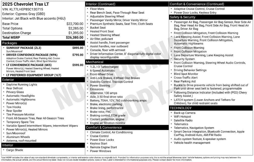 2025 Chevrolet Trax LT — photo 1 of 5