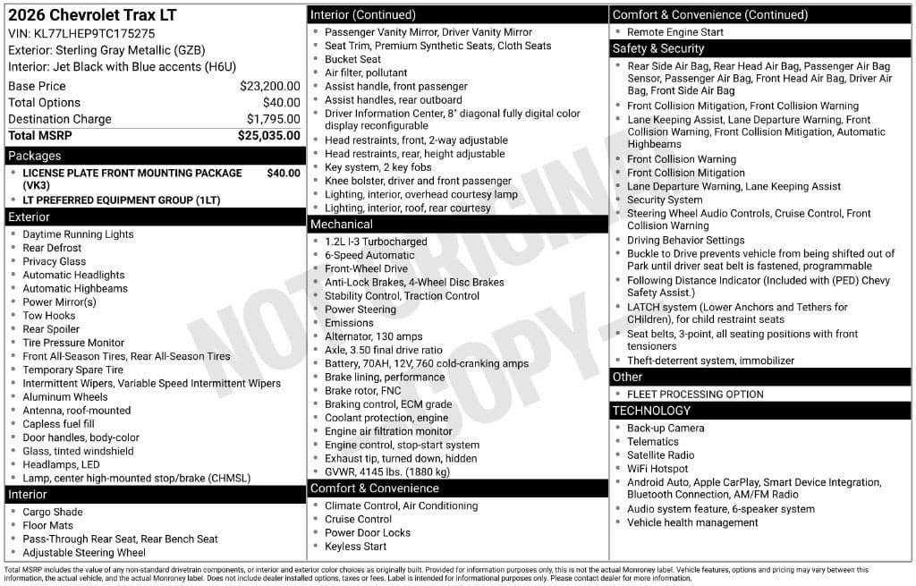 2026 Chevrolet Trax LT — photo 1 of 5