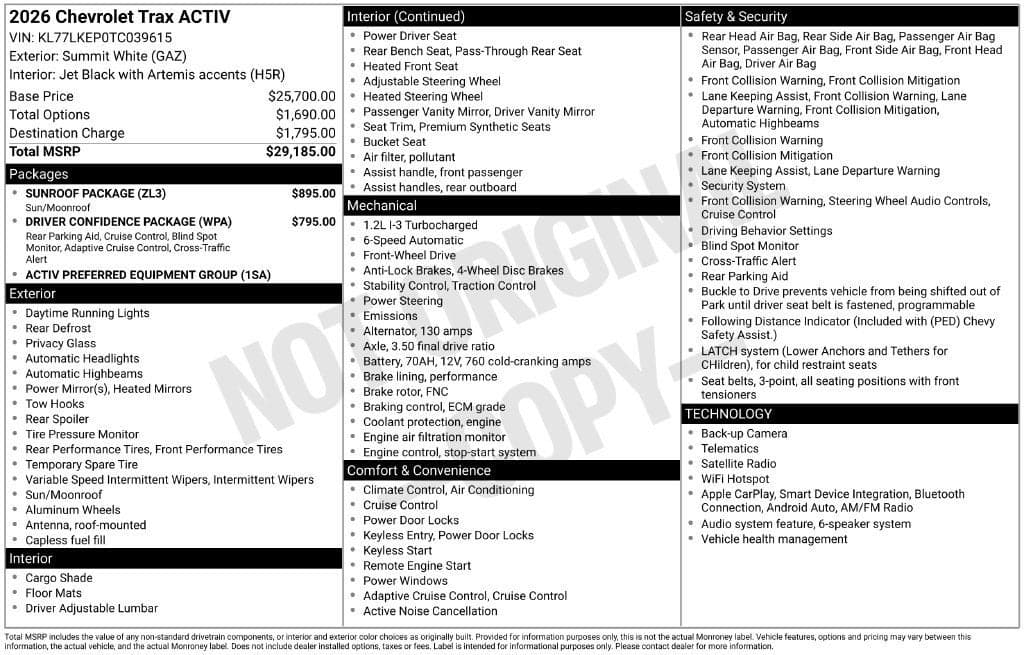 2026 Chevrolet Trax ACTIV — photo 1 of 5