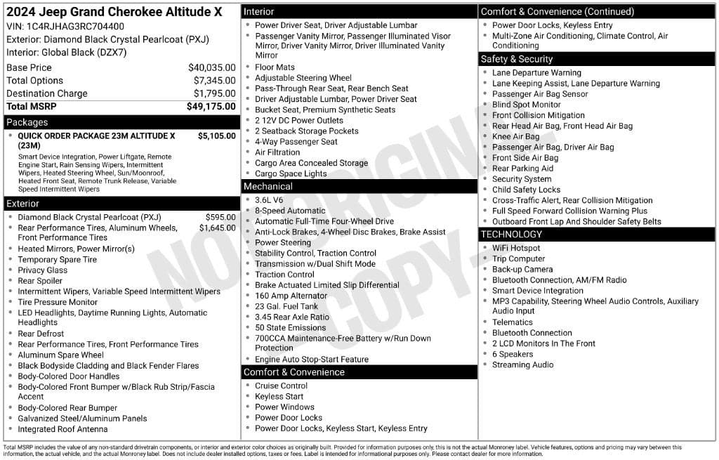 2024 Jeep Grand Cherokee Altitude X — photo 1 of 5