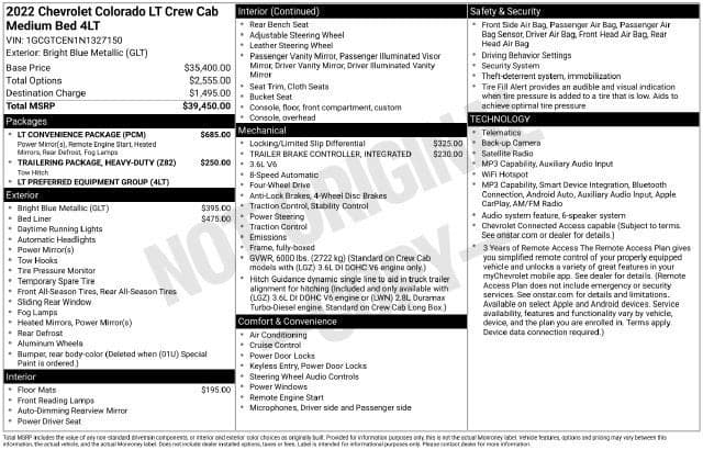 2022 Chevrolet Colorado 4WD LT — photo 1 of 5