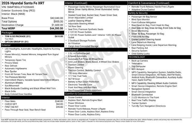 2026 Hyundai Santa Fe XRT — photo 1 of 5
