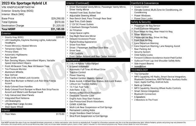 2023 Kia Sportage Hybrid LX — photo 1 of 5