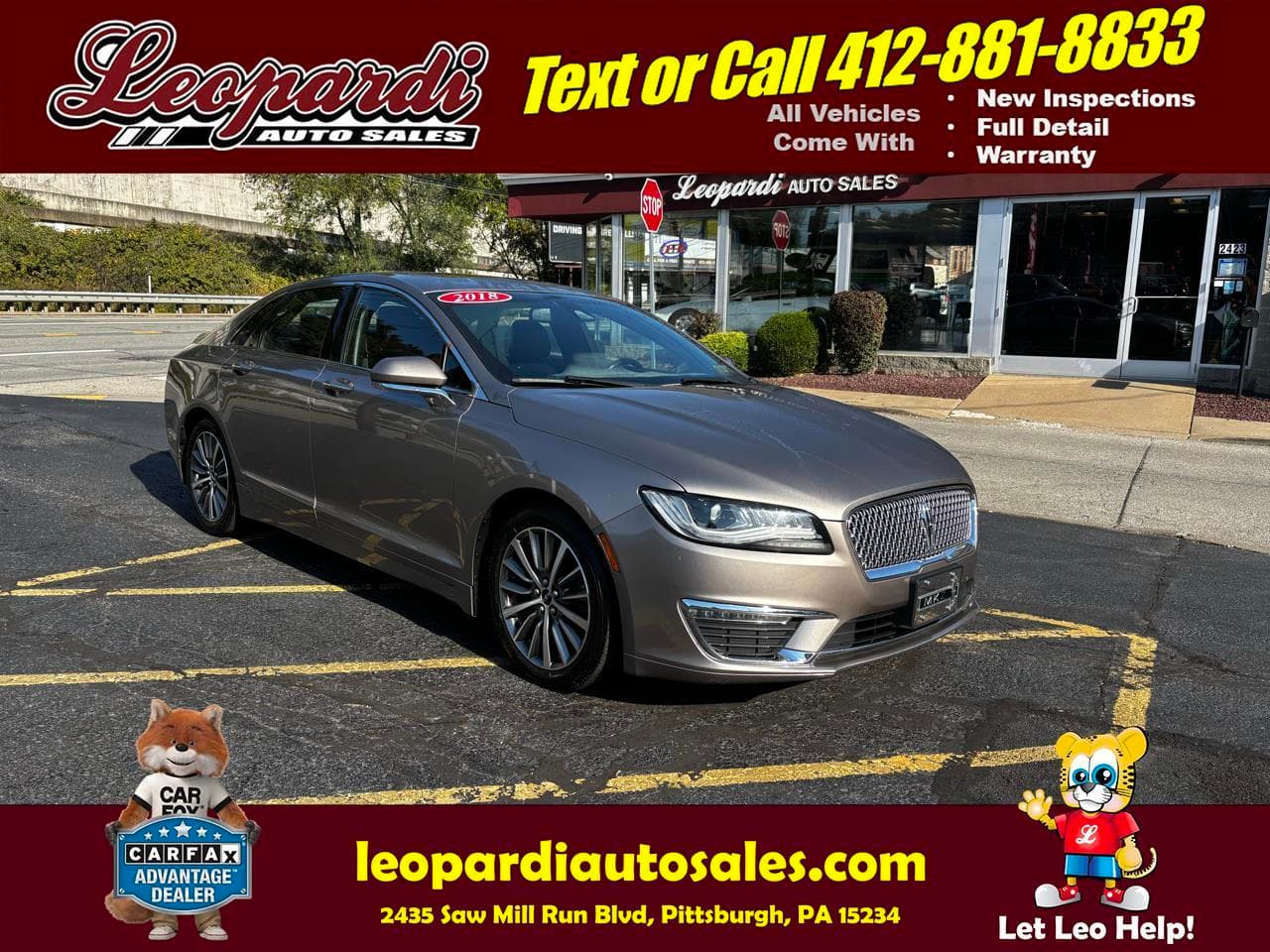 2018 Lincoln MKZ Select — photo 1 of 34