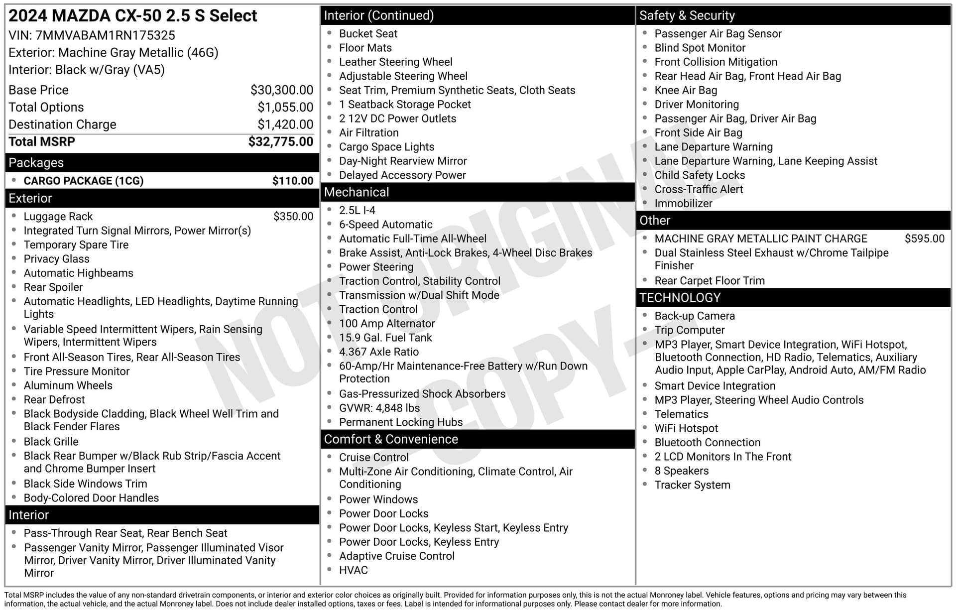 2024 Mazda CX-50 2.5 S Select Package — photo 1 of 4
