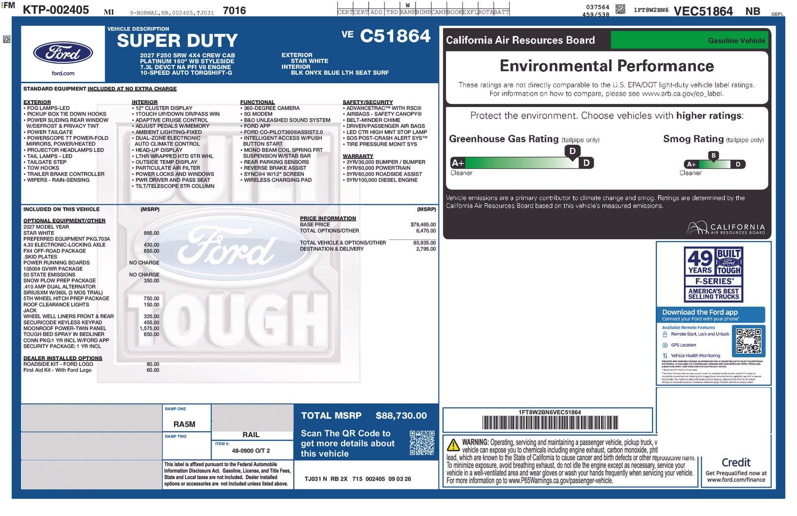 2027 Ford Super Duty F-250 SRW Platinum — photo 1 of 8