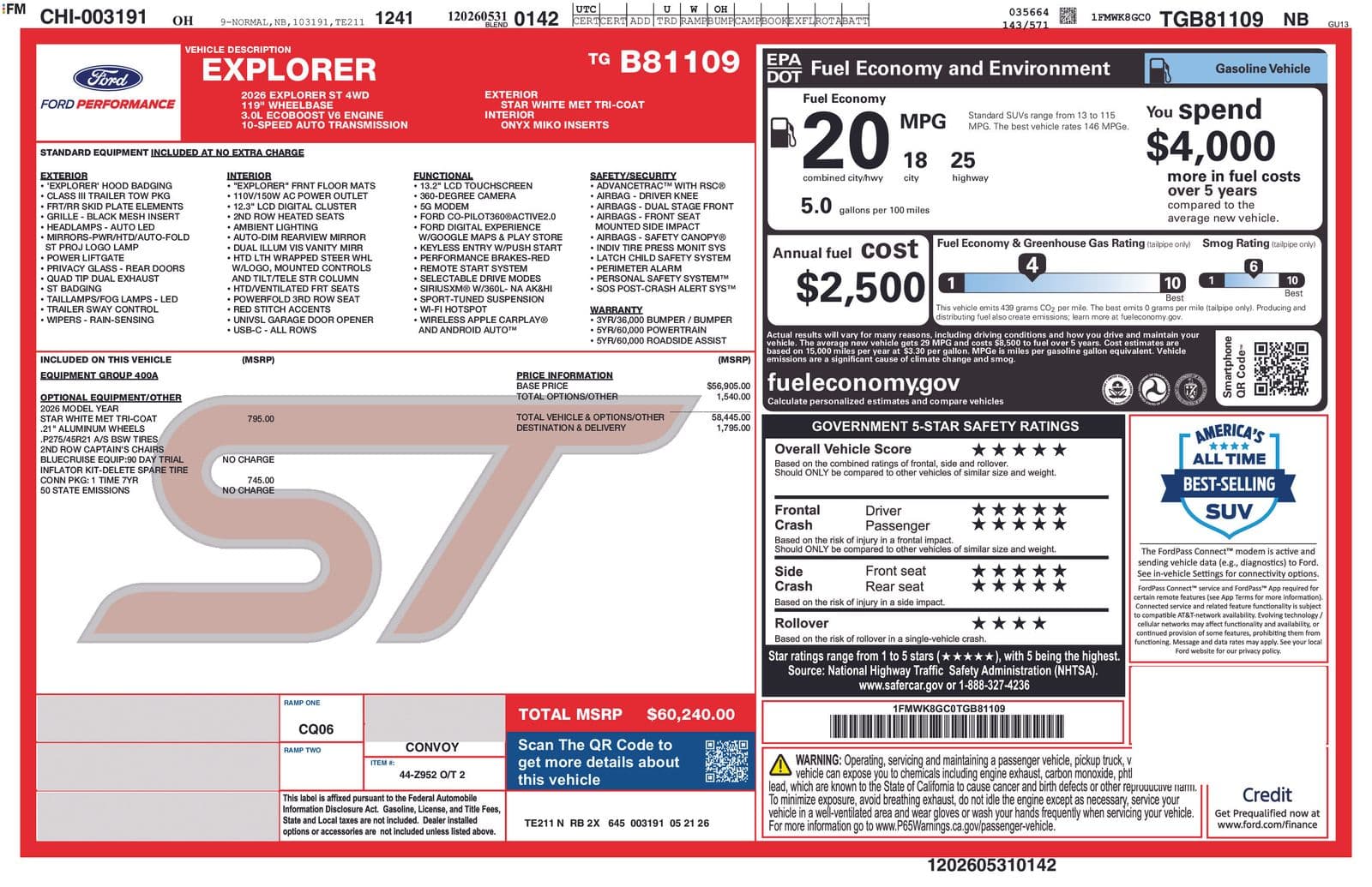 2026 Ford Explorer ST — photo 1 of 8