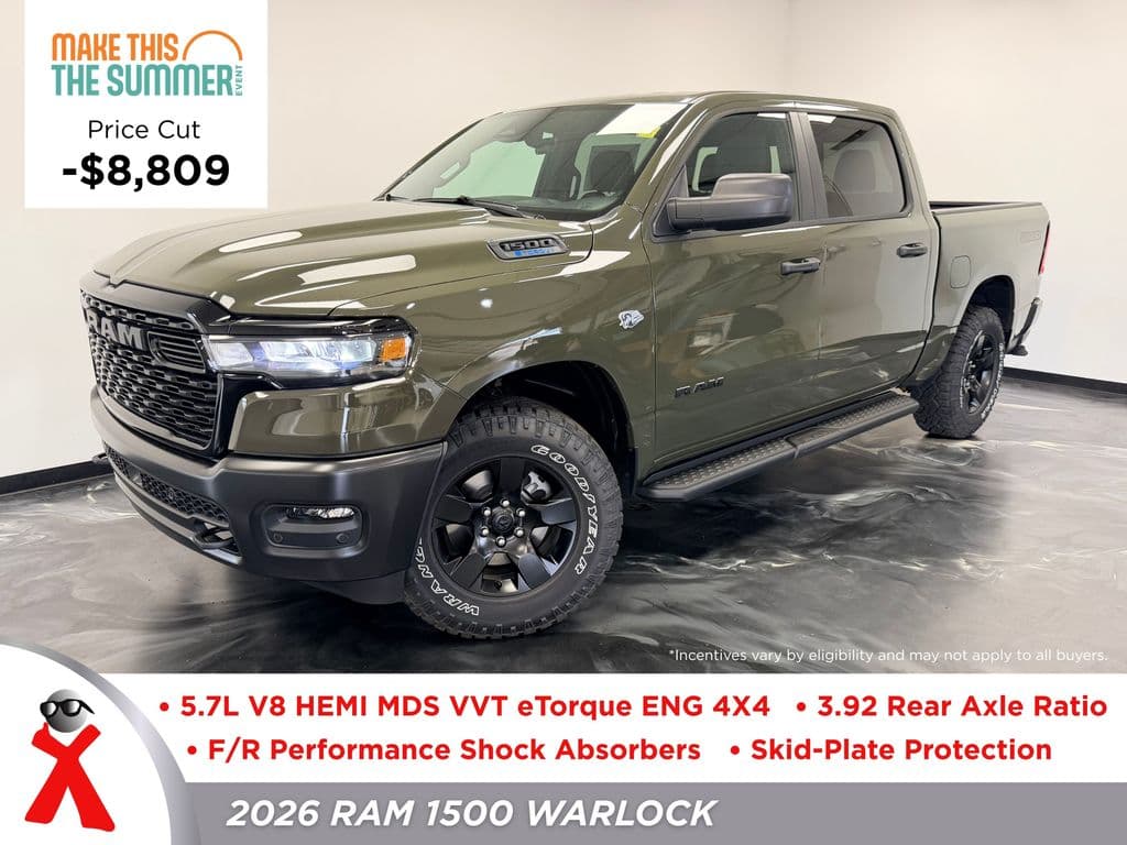 2026 RAM 1500 WARLOCK CREW CAB 4X4 5'7 BOX — photo 1 of 28