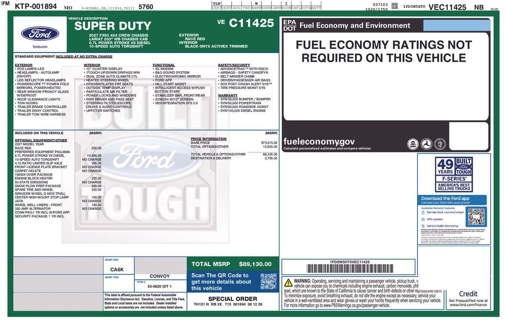 2027 Ford Super Duty F-550 DRW Base — photo 1 of 3
