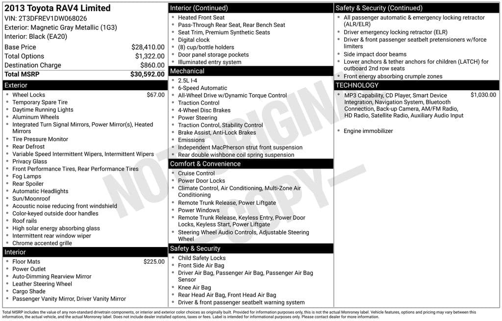 2013 Toyota RAV4 Limited — photo 1 of 2