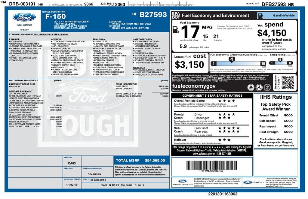 2013 Ford F-150 Platinum — photo 1 of 16