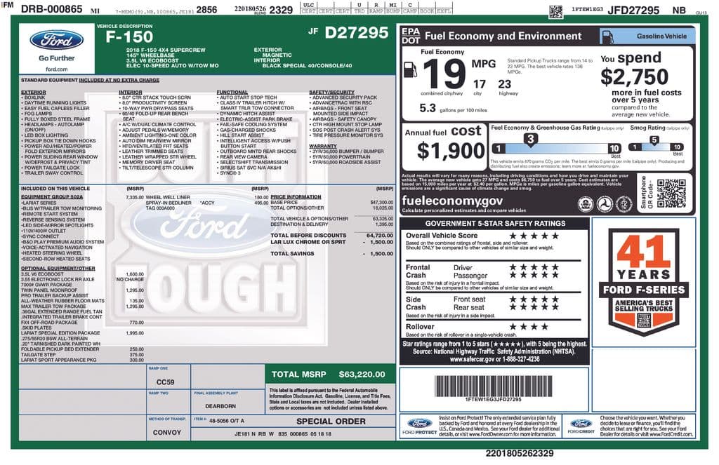 2018 Ford F-150 Lariat — photo 1 of 16