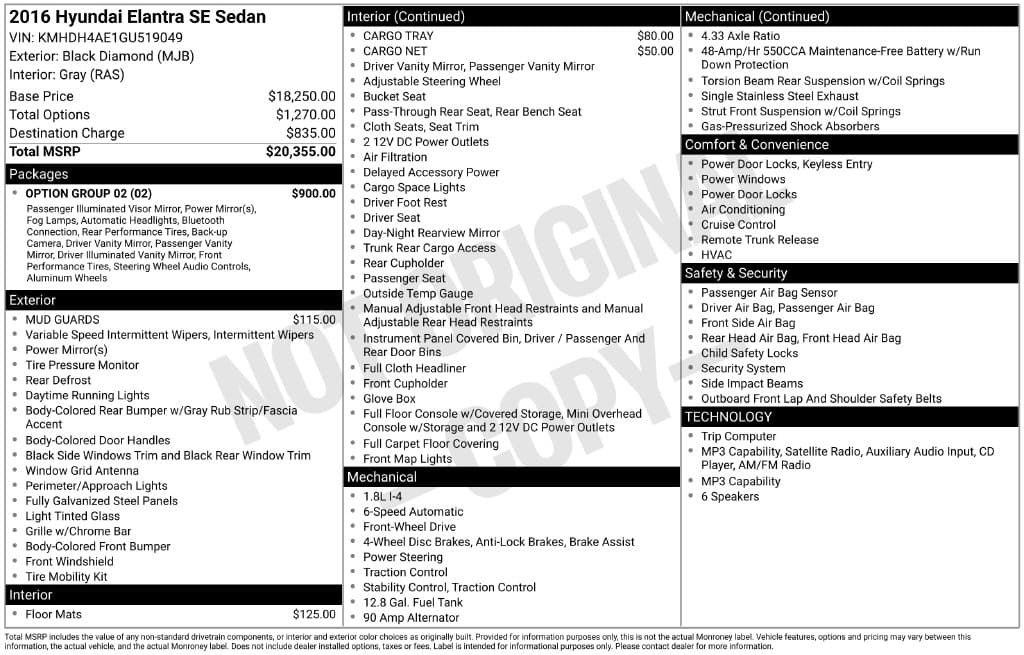 2016 Hyundai Elantra SE — photo 1 of 16