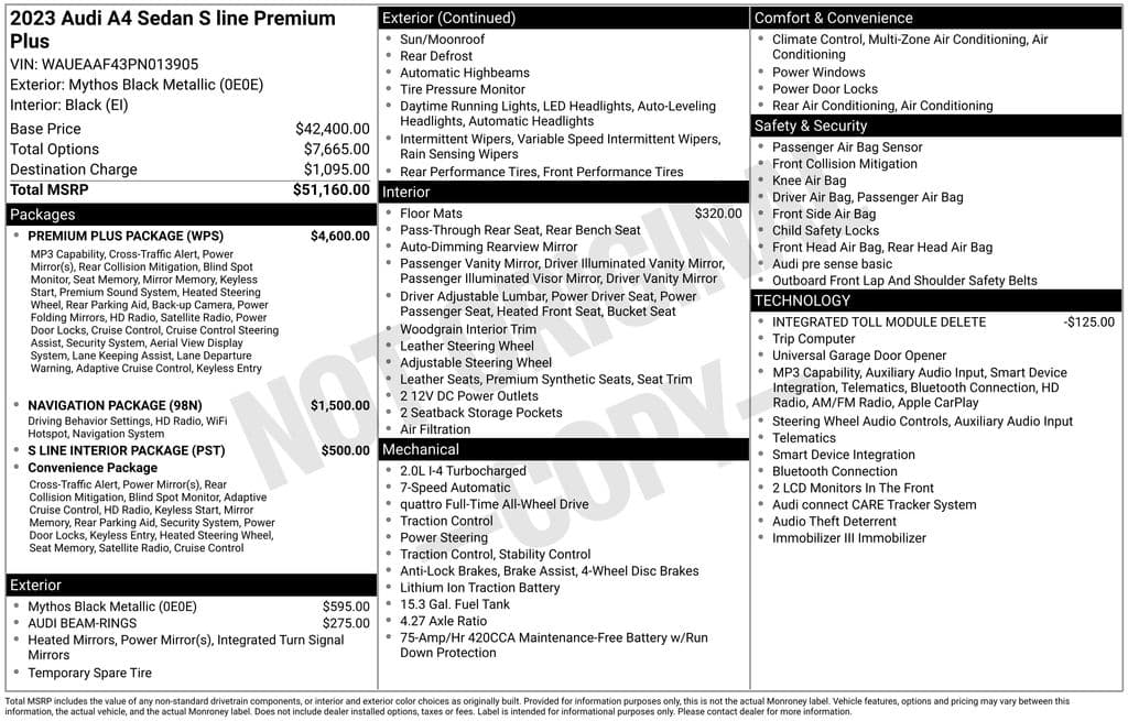 2023 Audi A4 45 S Line Premium Plus — photo 1 of 16