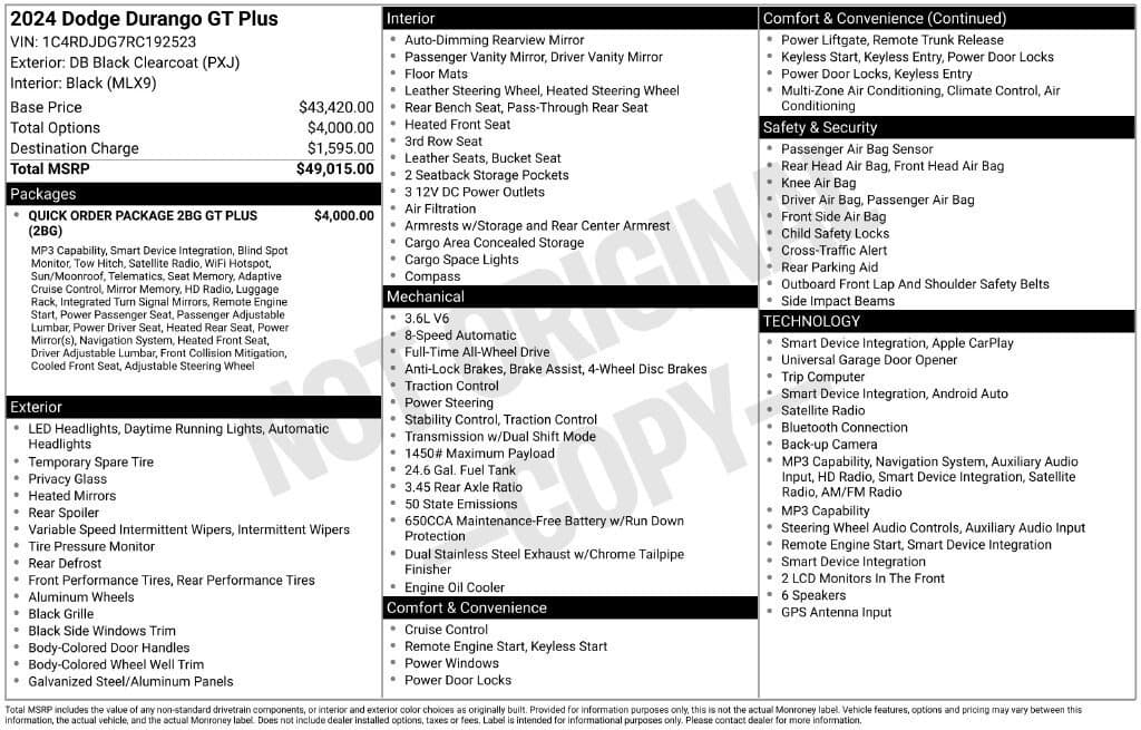2024 Dodge Durango GT Plus — photo 1 of 10