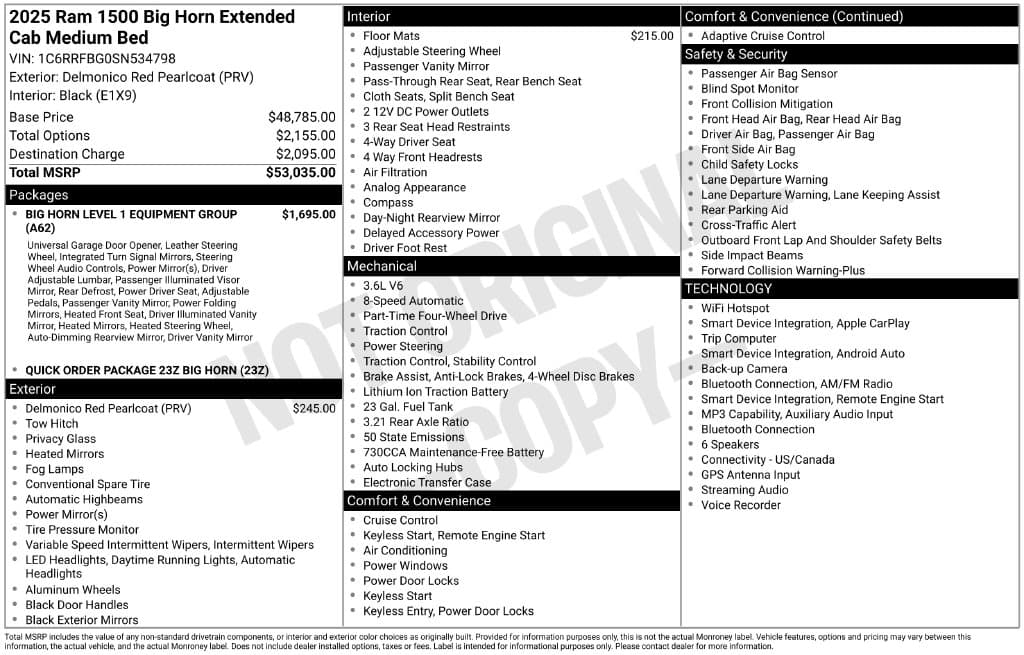 2025 RAM 1500 Base — photo 1 of 2