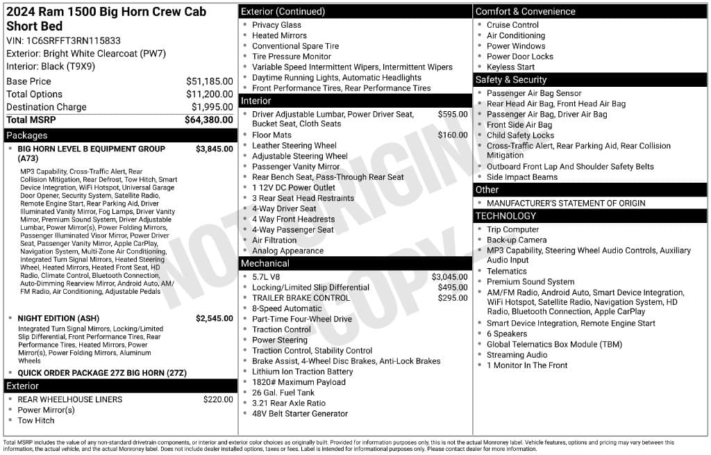 2024 RAM 1500 Base — photo 1 of 2
