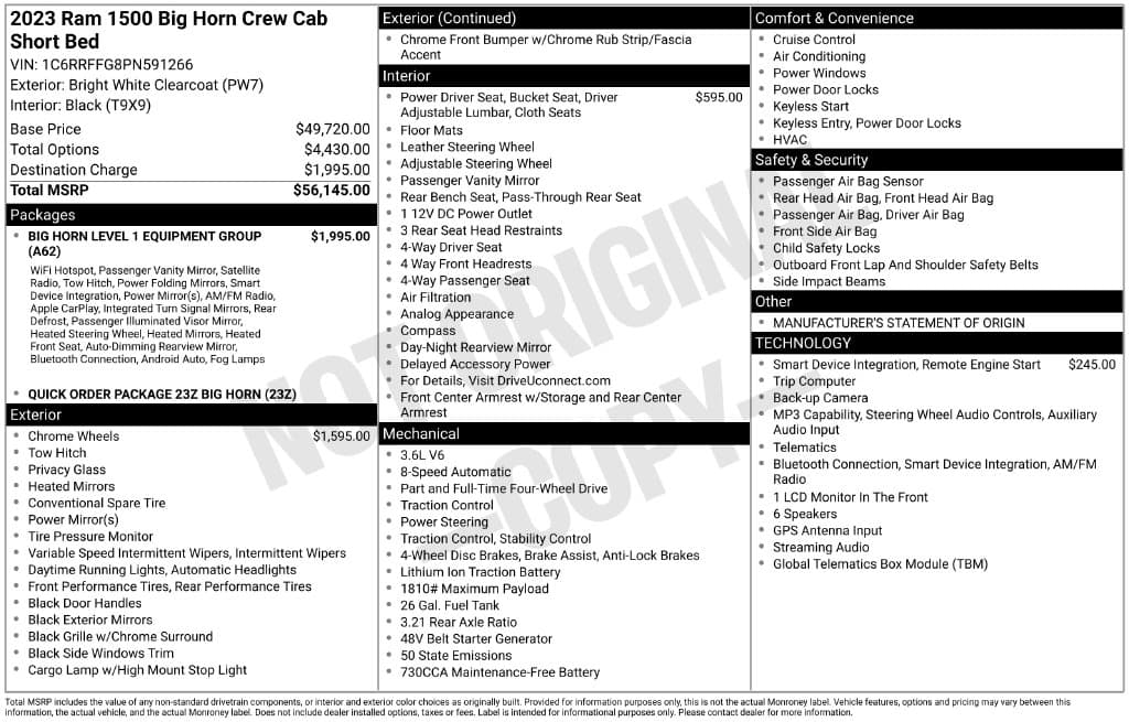 2023 RAM 1500 Base — photo 1 of 2