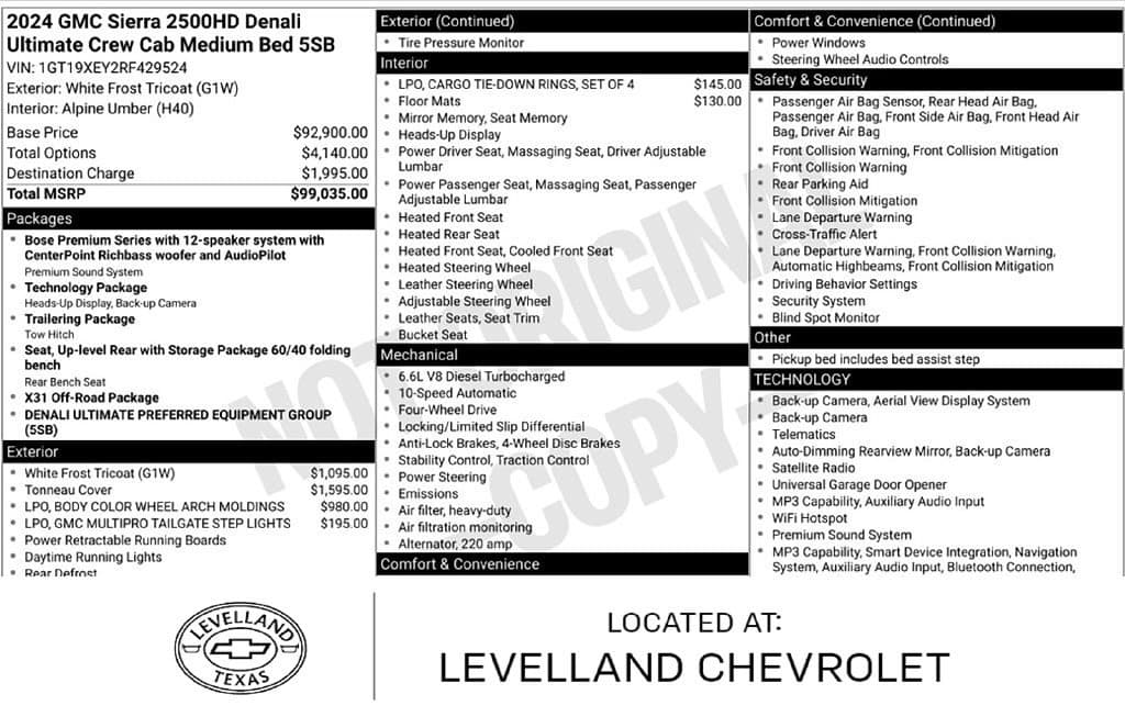 2024 GMC Sierra 2500HD Denali Ultimate — photo 1 of 15