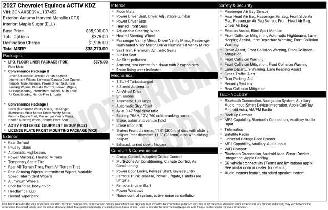 2027 Chevrolet Equinox AWD ACTIV — photo 1 of 7