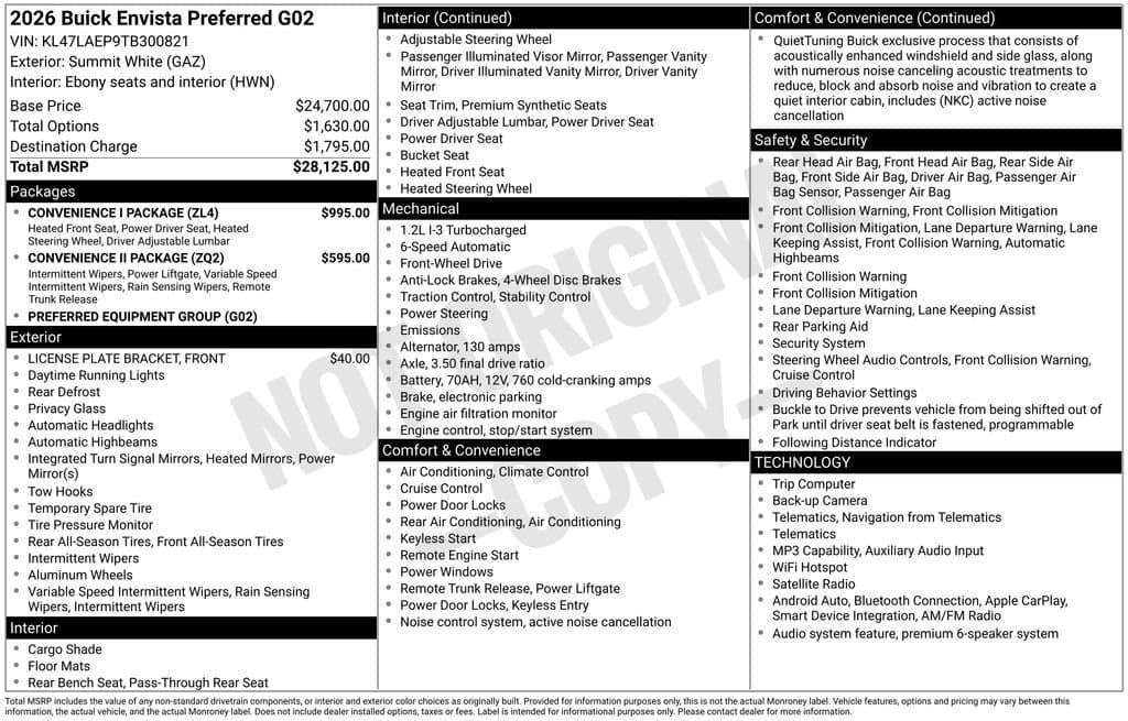 2026 Buick Envista Preferred — photo 1 of 35