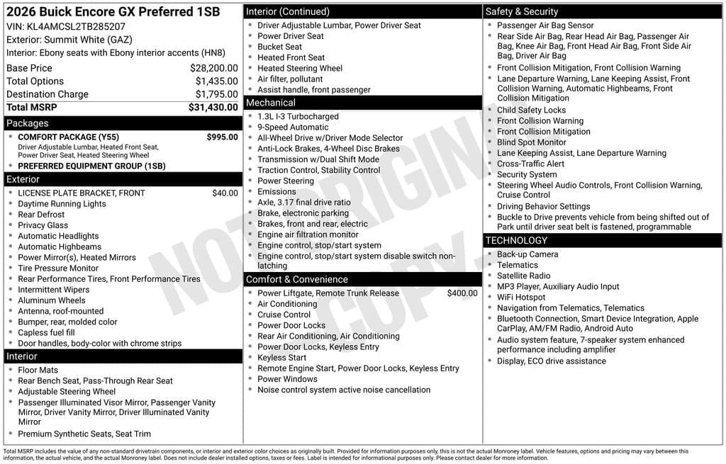 2026 Buick Encore GX Preferred — photo 1 of 35