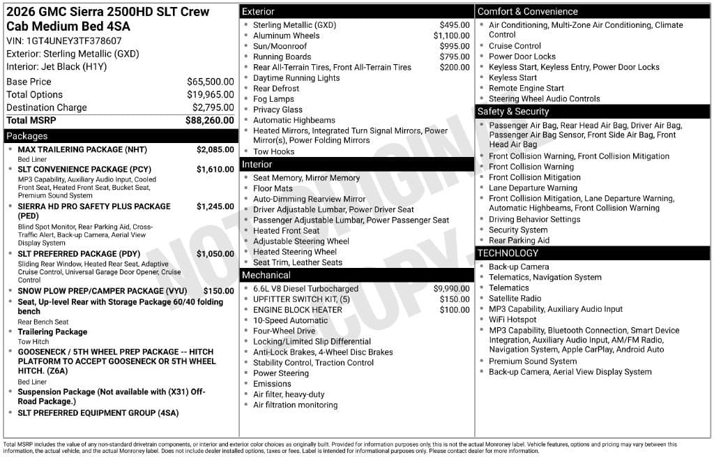2026 GMC Sierra 2500HD SLT — photo 1 of 8