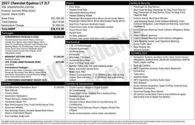2027 Chevrolet Equinox AWD LT — photo 1 of 31