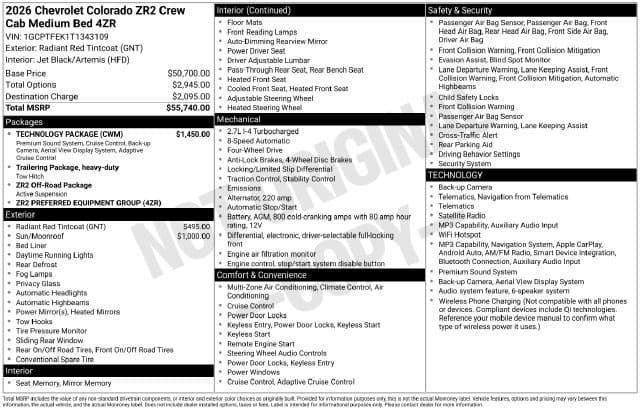 2026 Chevrolet Colorado Base — photo 1 of 7