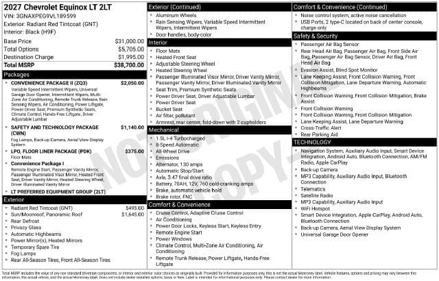 2027 Chevrolet Equinox AWD LT — photo 1 of 31