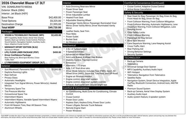 2026 Chevrolet Blazer 3LT — photo 1 of 8