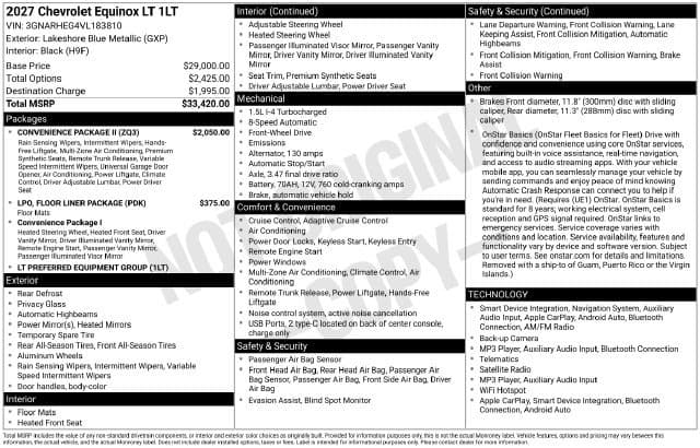 2027 Chevrolet Equinox FWD LT — photo 1 of 7