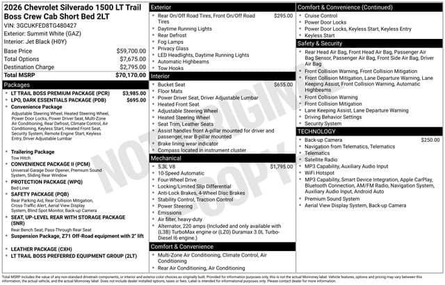 2026 Chevrolet Silverado 1500 LT Trail Boss — photo 1 of 7