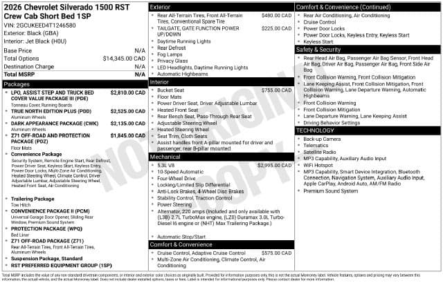 2026 Chevrolet Silverado 1500 RST — photo 1 of 31