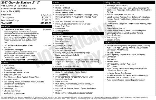 2027 Chevrolet Equinox FWD LT — photo 1 of 31