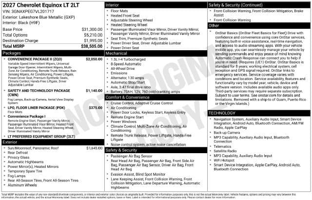 2027 Chevrolet Equinox AWD LT — photo 1 of 31