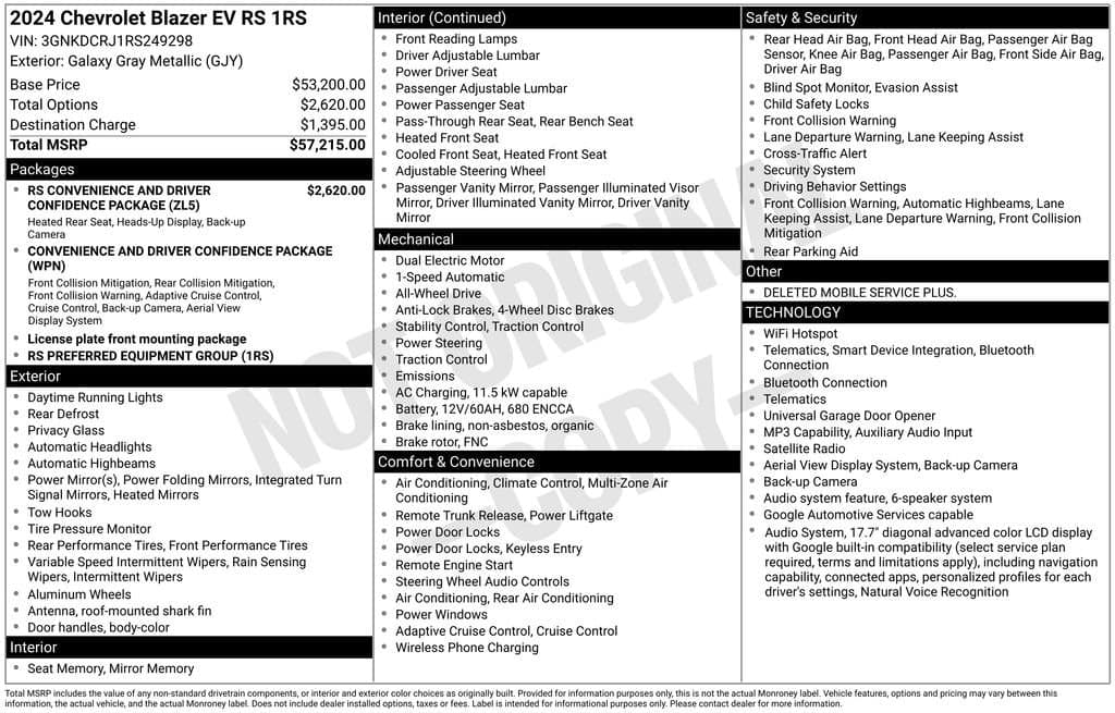 2024 Chevrolet Blazer EV eAWD RS — photo 1 of 5