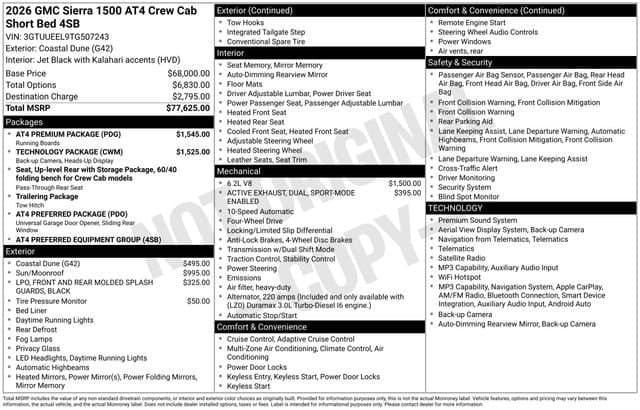 2026 GMC Sierra 1500 AT4 — photo 1 of 32