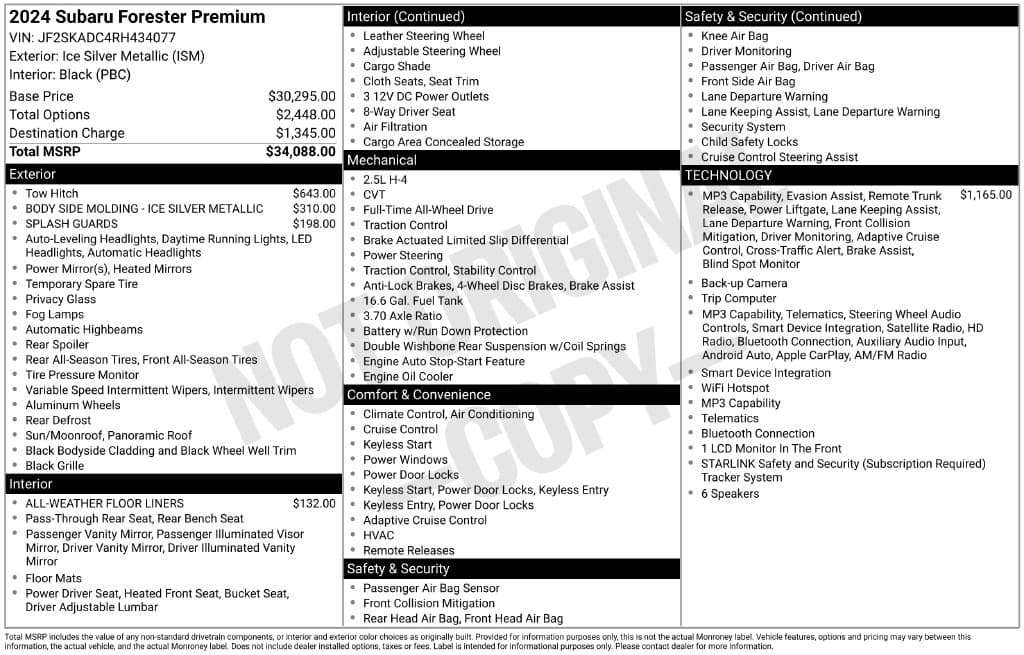 2024 Subaru Forester Premium — photo 1 of 2