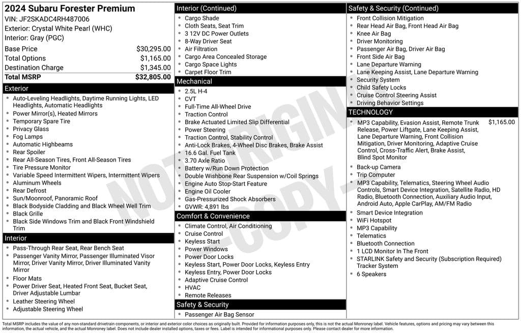 2024 Subaru Forester Premium — photo 1 of 2
