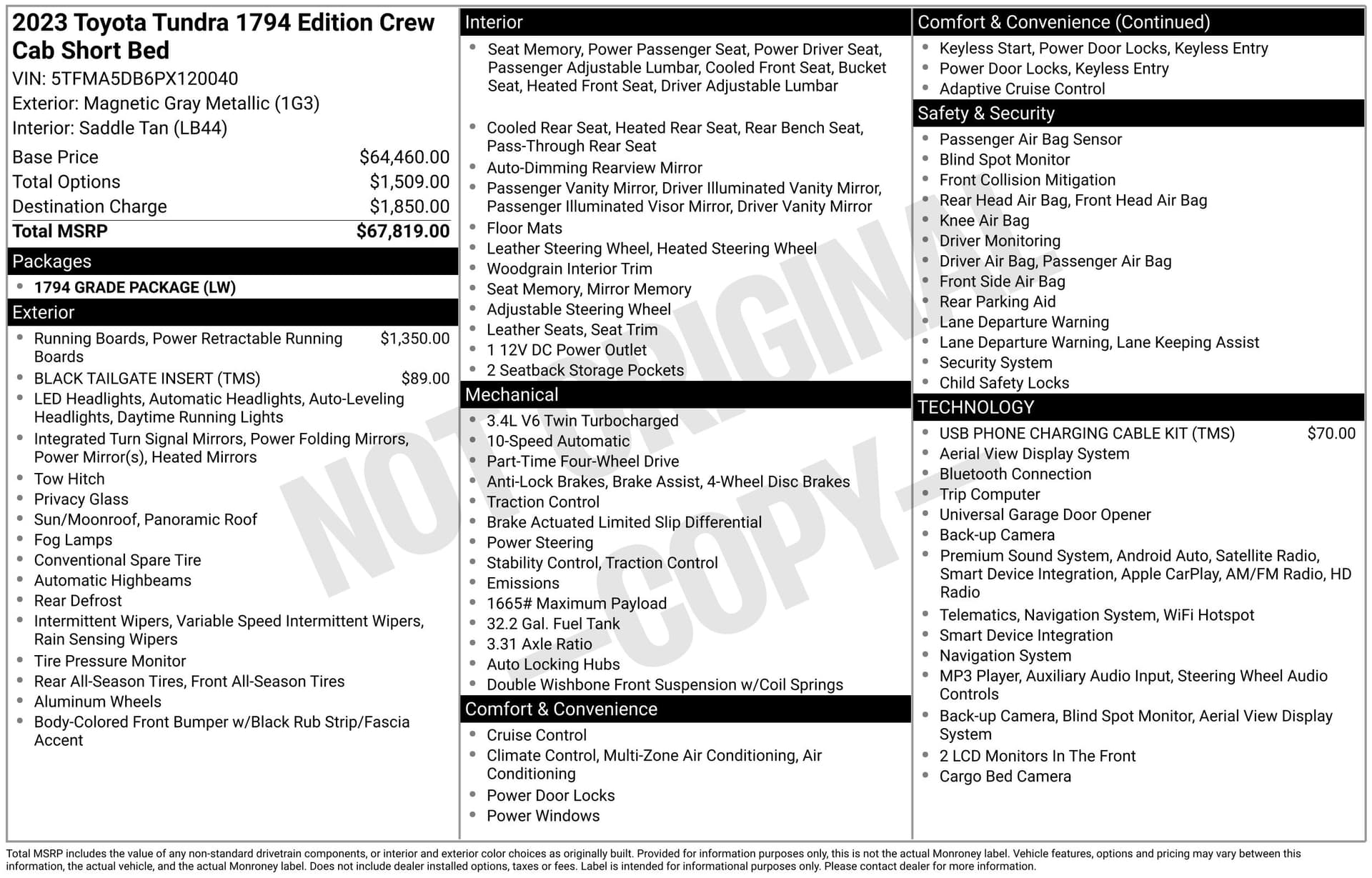 2023 Toyota Tundra 4WD Base — photo 1 of 5