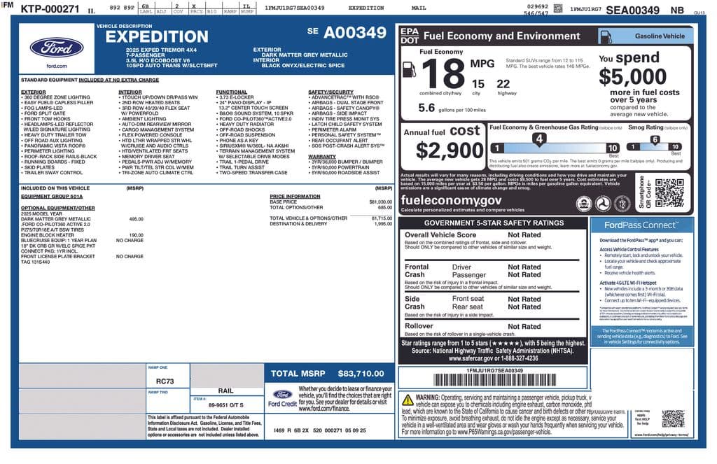 2025 Ford Expedition Tremor — photo 1 of 2