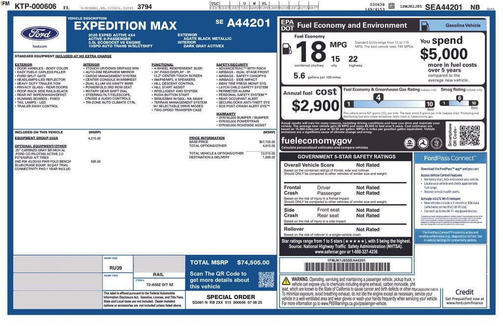 2025 Ford Expedition Max Active — photo 1 of 2