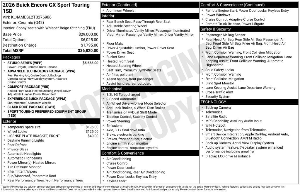 2026 Buick Encore GX Sport Touring — photo 1 of 11
