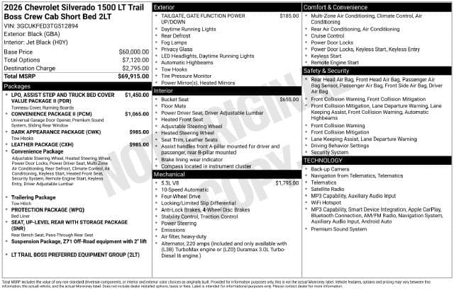 2026 Chevrolet Silverado 1500 LT Trail Boss — photo 1 of 31