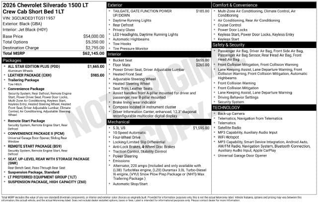 2026 Chevrolet Silverado 1500 LT — photo 1 of 31